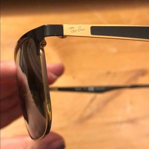 NWT Ray-Ban Sunglasses - Black and Gold